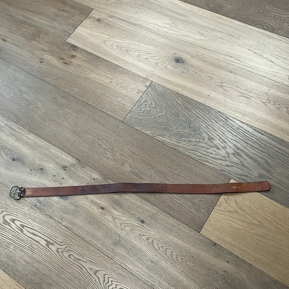 Leegin Vintage Leather Embossed Eagle Belt Size 32 - Picture 11 of 12